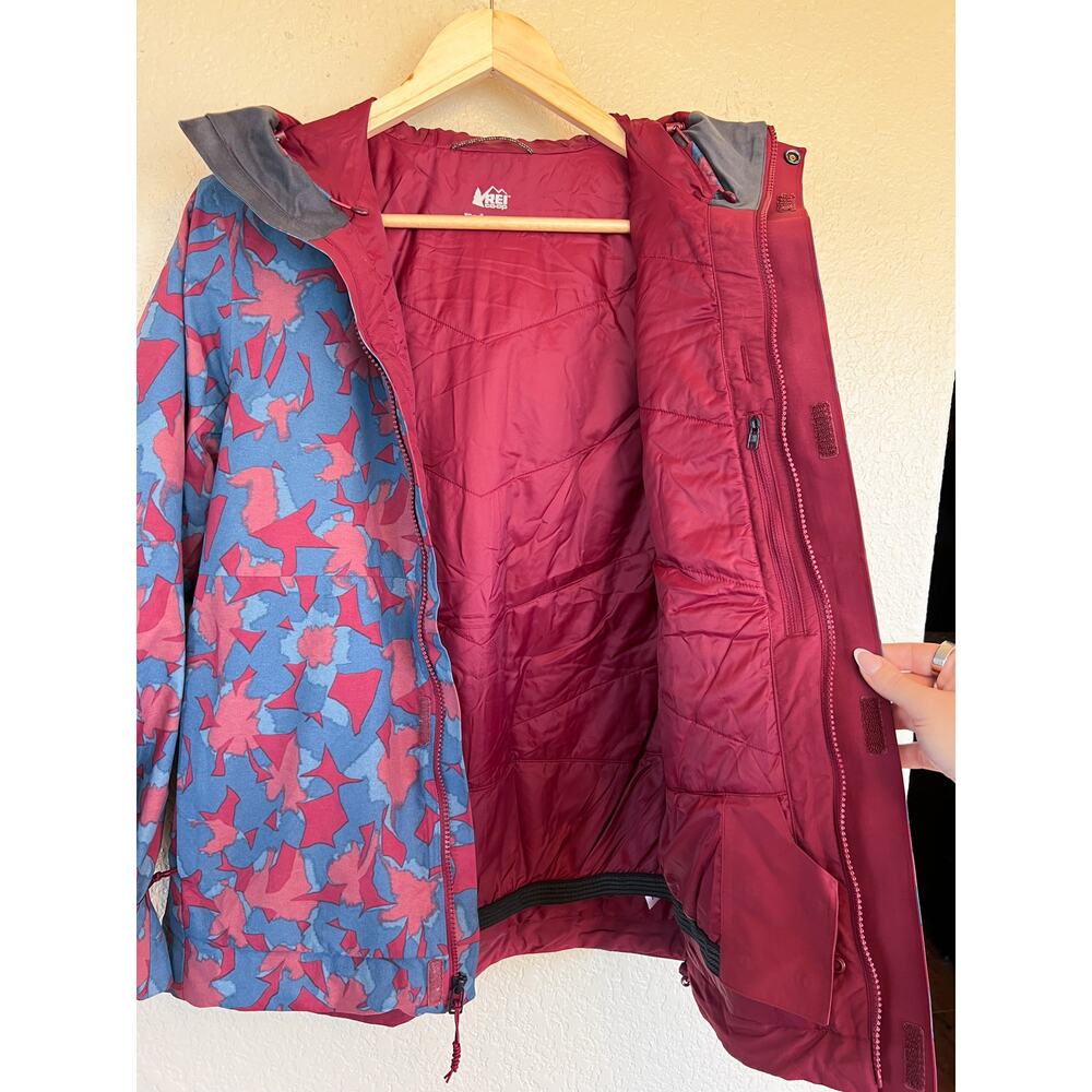 REI Powderbound Insulated Jacket Red Blue Camo XS Women's Water Resistant - Picture 5 of 5